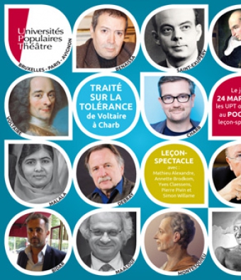 Les Universités Populaires présentent : Traité sur la Tolérance de Voltaire à Charb